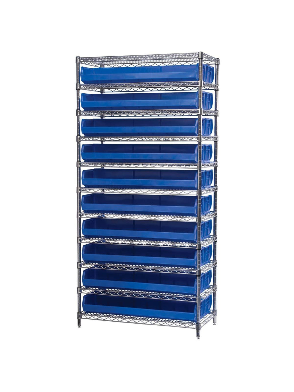 Blue Wire Shelving with 36 Bins K590815