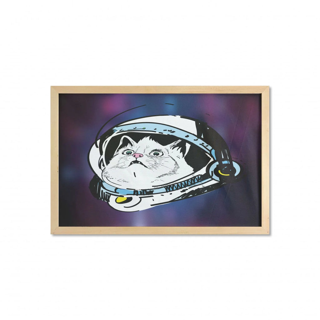Purple White Framed Fabric Wall Art, 35" x 23" W1818