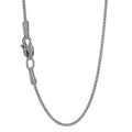 14k Solid White Gold Spiga Wheat Chain Necklace, 20 Inches V147