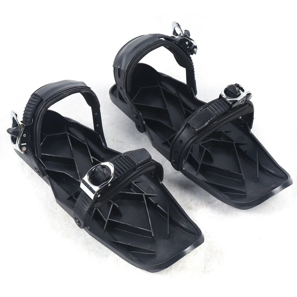Black Mini Ski Boots Adjustable Bindings C906409