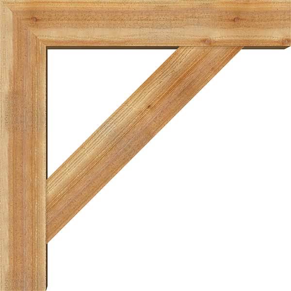 Traditional Block Rough Sawn Bracket with Offset Brace E3290