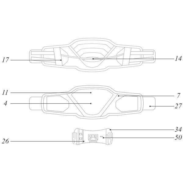 Waist Harness Teal Xs O948