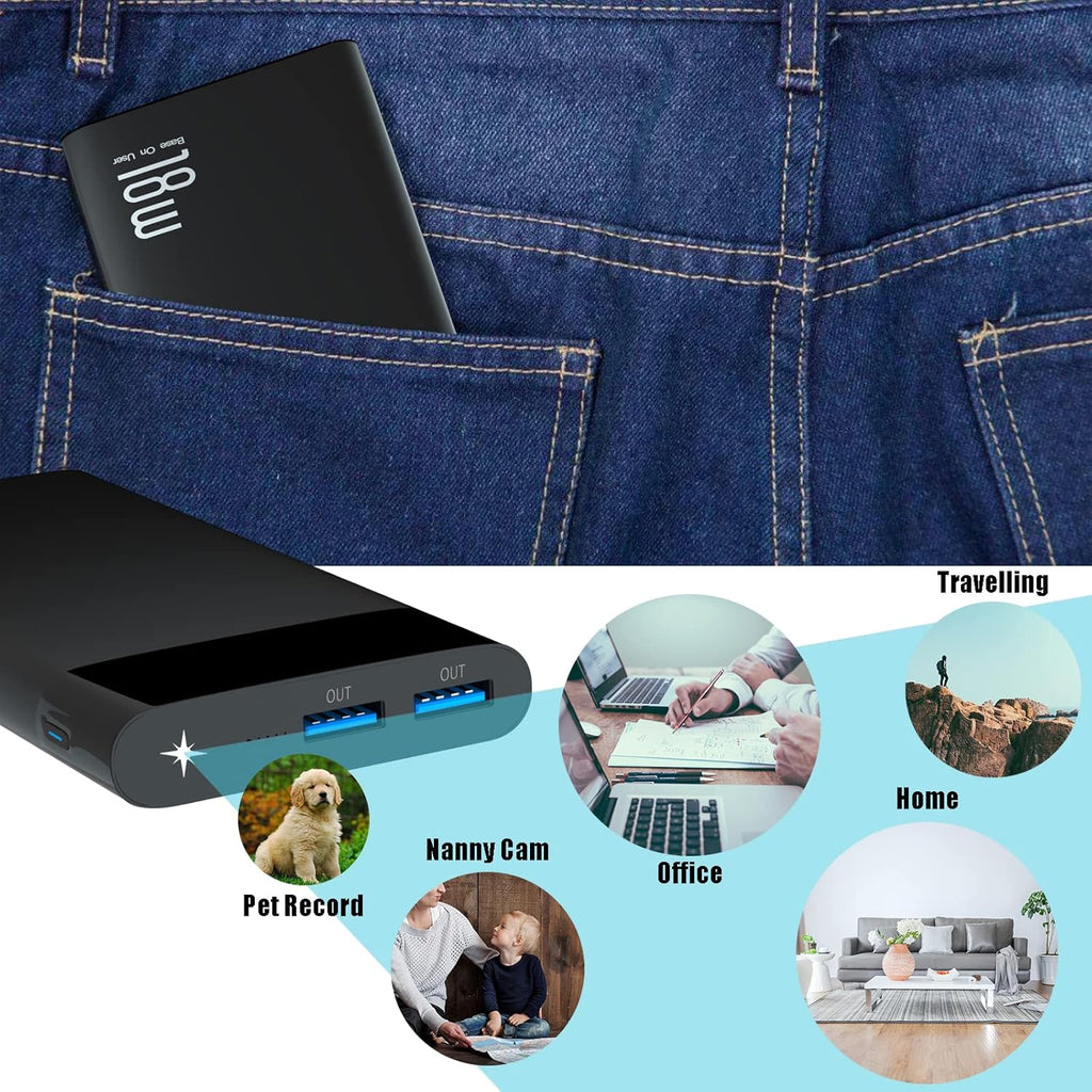 10000mAh Power Bank with Smart WiFi Camera Z30425