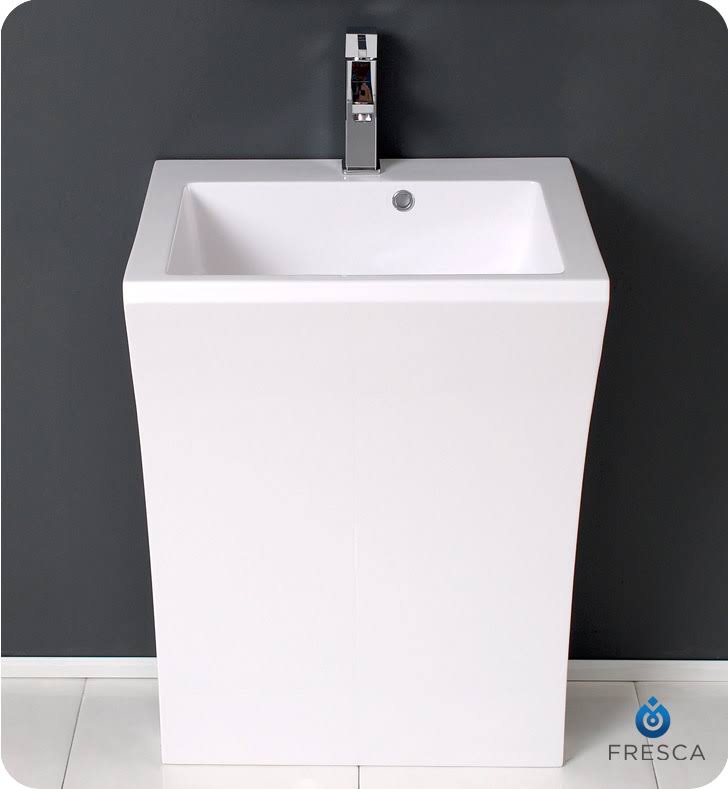 White Pedestal Sink X596905