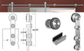 Sliding Glass Door Stainless Steel Track Set H69471