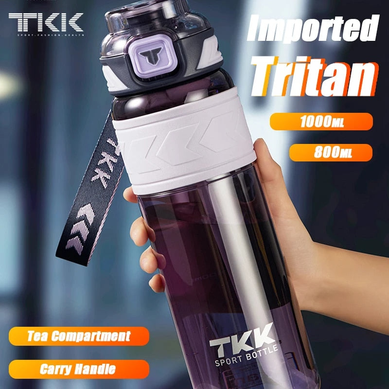 1.0L Tritan White Sports Water Bottle with Straw H456057