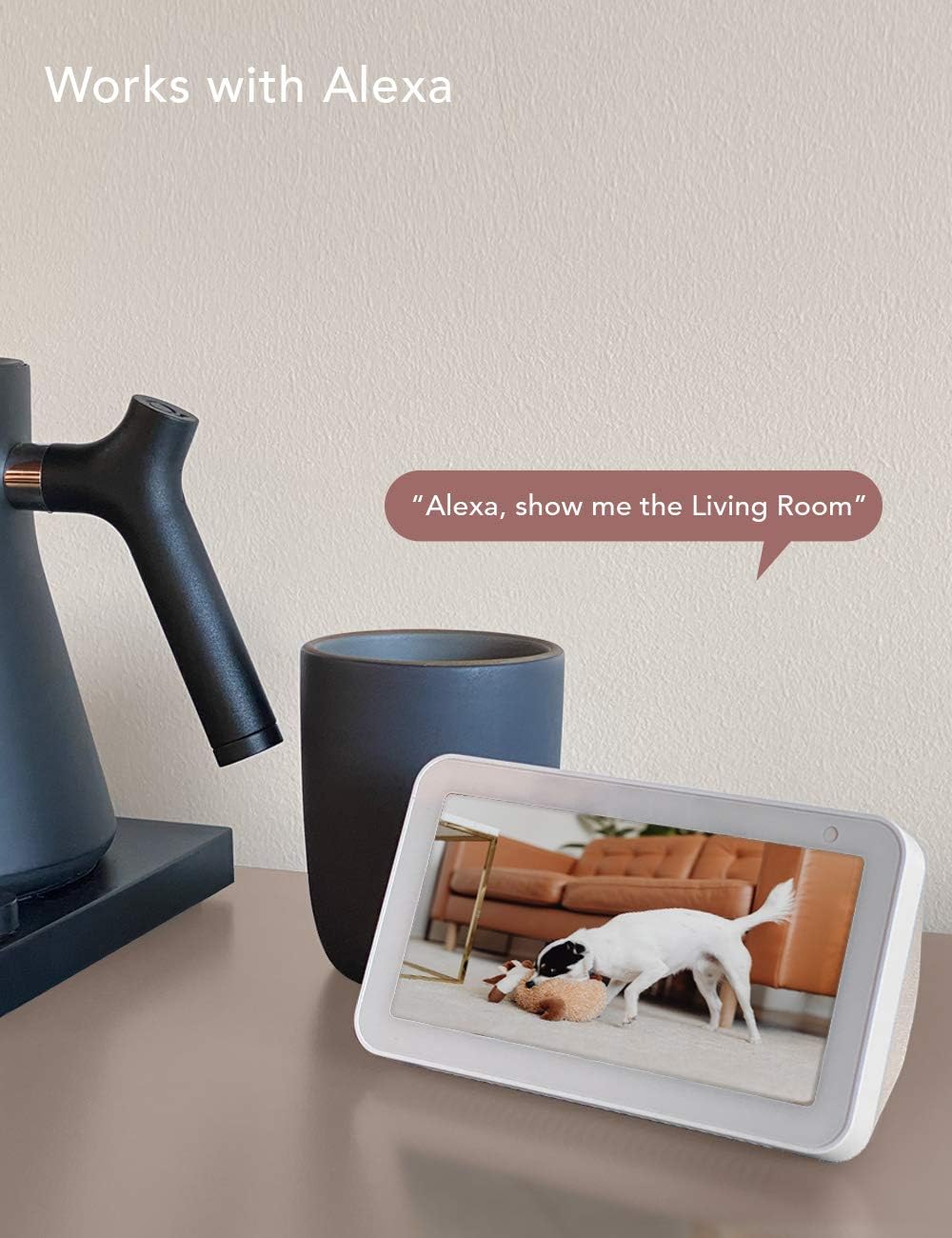 Pet Camera with SD Card, 360-degree Full HD WiFi Security Camera with Motion Tracking A571661