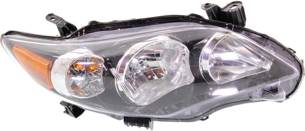 Black Passenger Side Headlight Assembly U9158