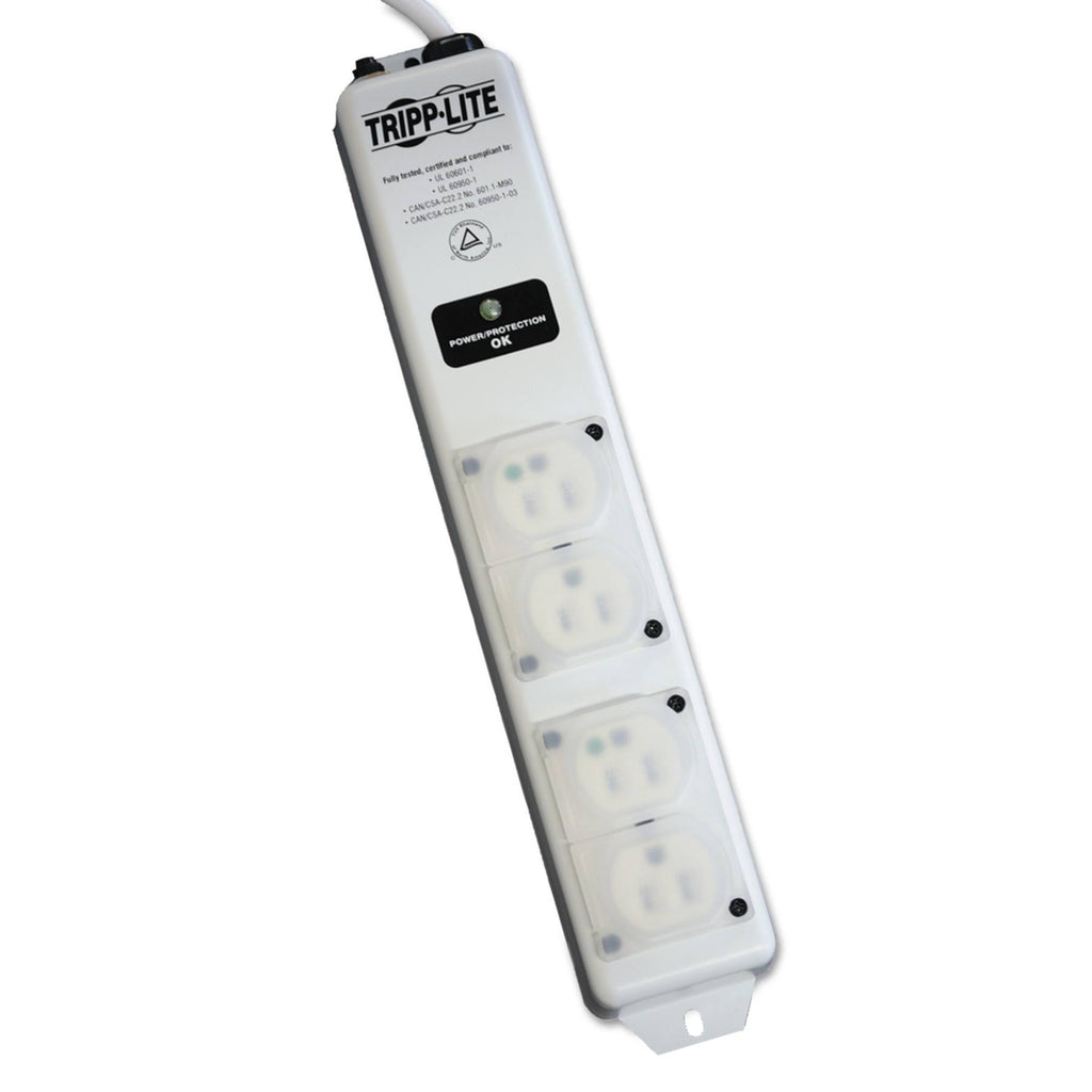 Metal 4 Outlet Surge Protector Power Strip J5528