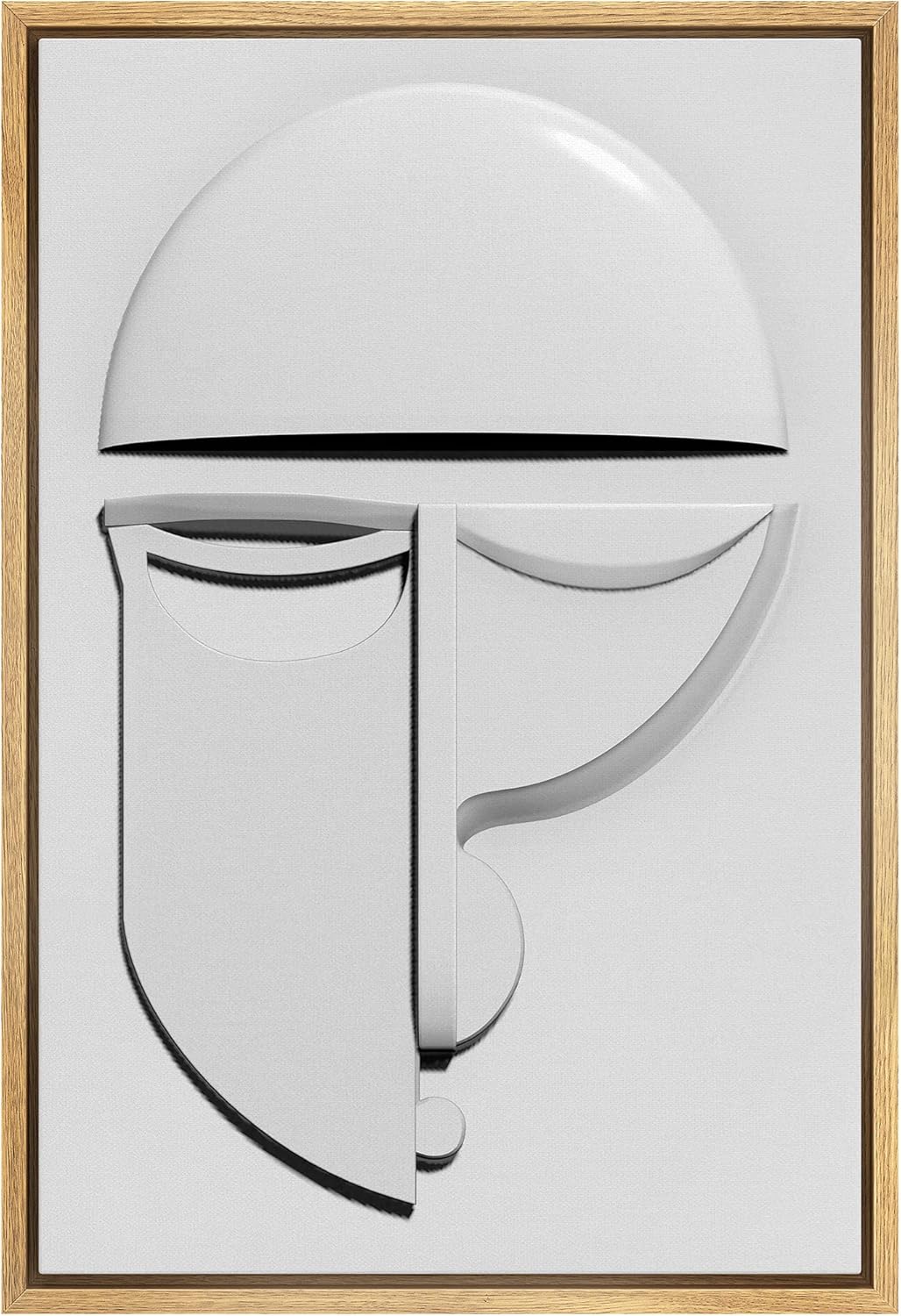 Framed Canvas Print Wall Art Textured White Blocks Abstract Shapes 16x24 D7564