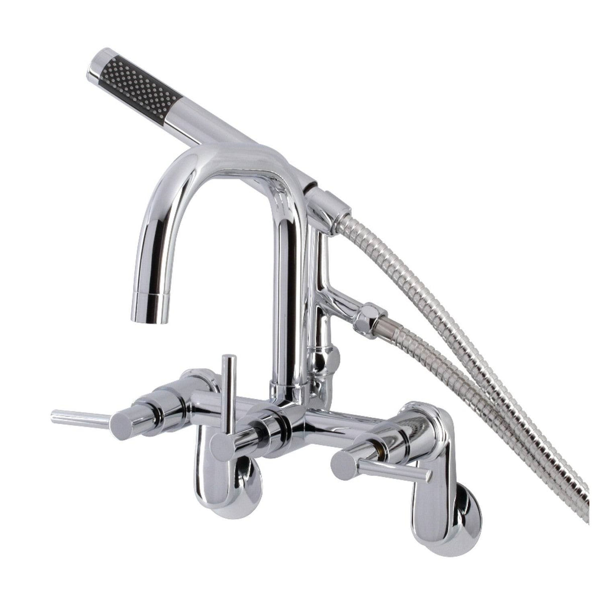 Brushed Nickel Wall Mount Clawfoot Tub Faucet P116952