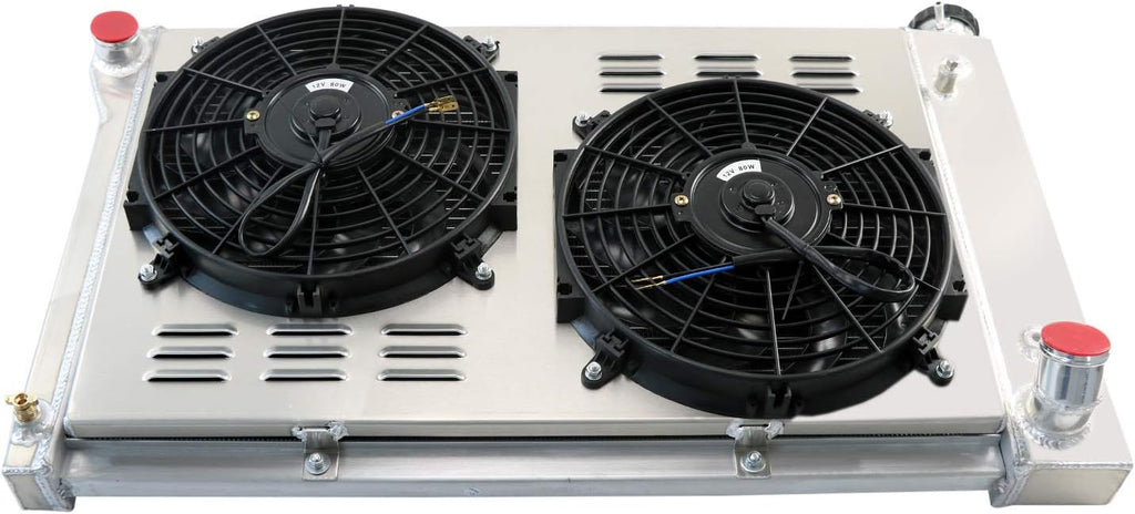 3 Row Aluminum Radiator with Electric Fan Shroud Thermostat Kit Z3169