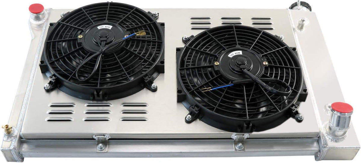 3 Row Aluminum Radiator with Electric Fan Shroud Thermostat Kit Z3169
