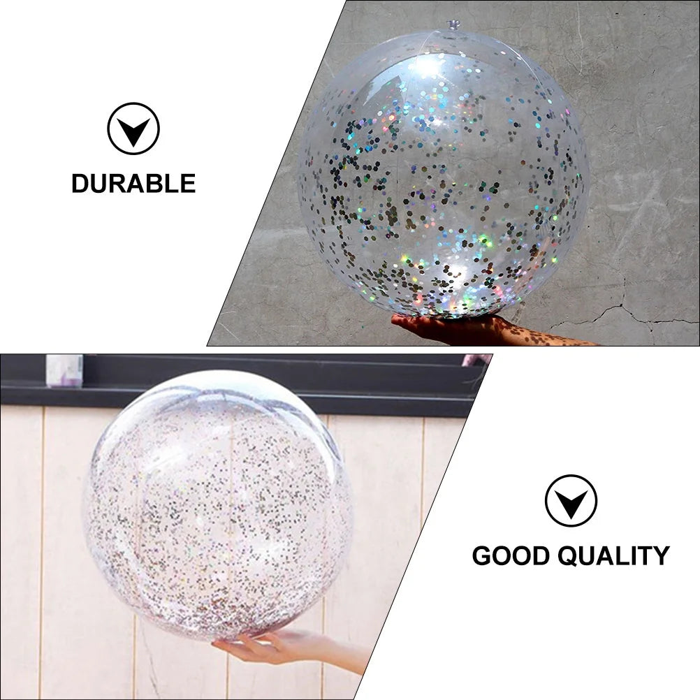 Inflatable Transparent Beach Ball PVC Water Toy H8479