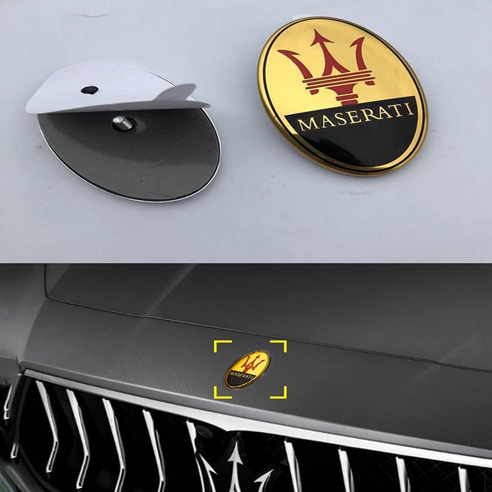 Front Silver Car Grille Emblem Badge Pack of 2 U66417
