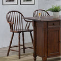 Solid Wood 24'' Counter Stool Distressed Chestnut Brown N264