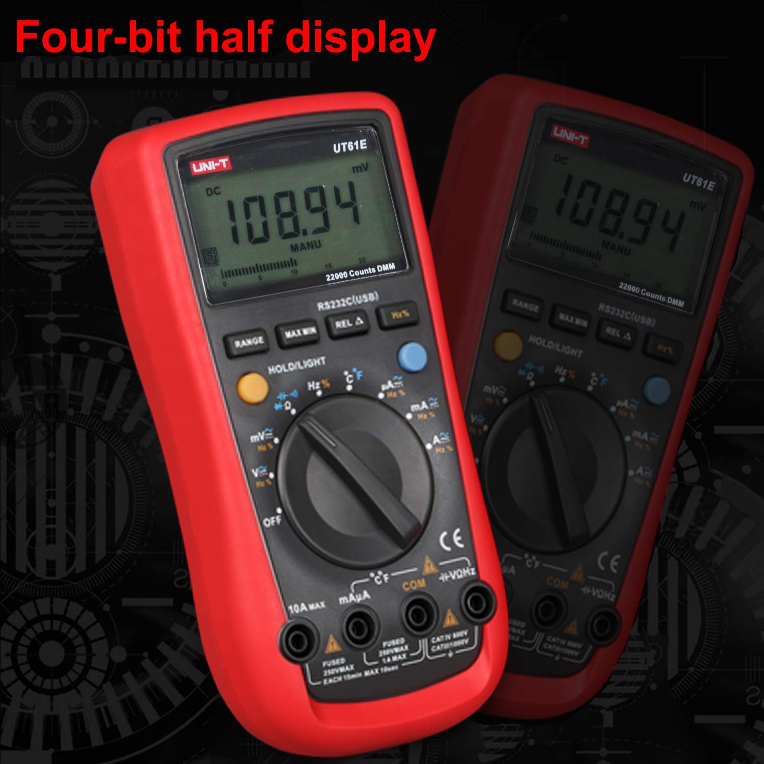 22000 Count True RMS Auto Ranging Digital Multimeter UT61E Pack of 2 O45352