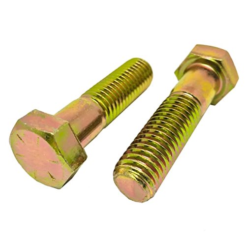 5/8-18 x 1 1/4 Hex Cap Screw Grade 8 Zinc Yellow Plated Steel, 25 pcs U262548