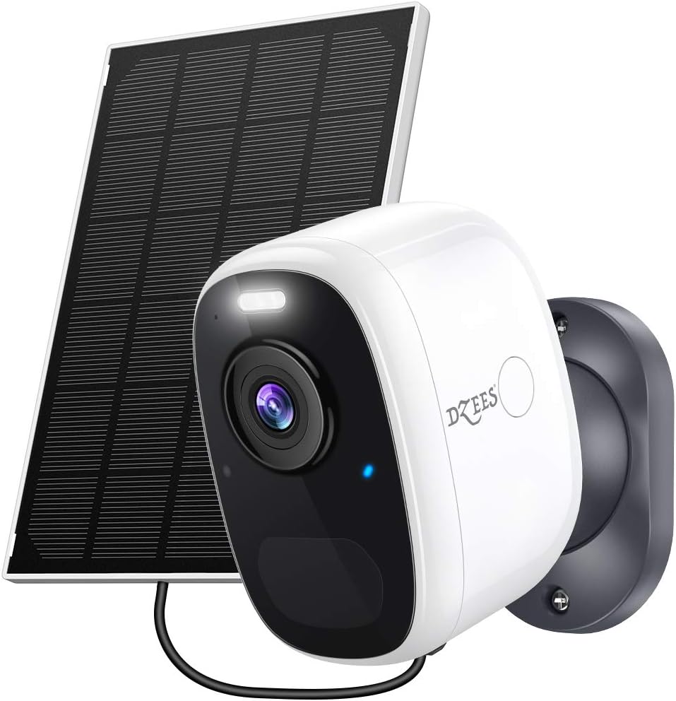 2K Color Night Vision Outdoor Security Camera with Solar Panel T2879