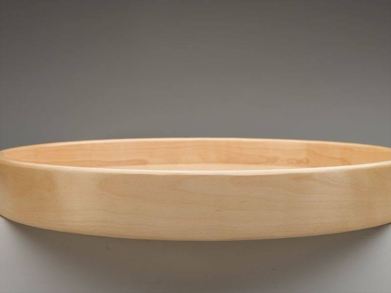 Natural Wood D-Shape 2-Shelf Lazy Susan K22606