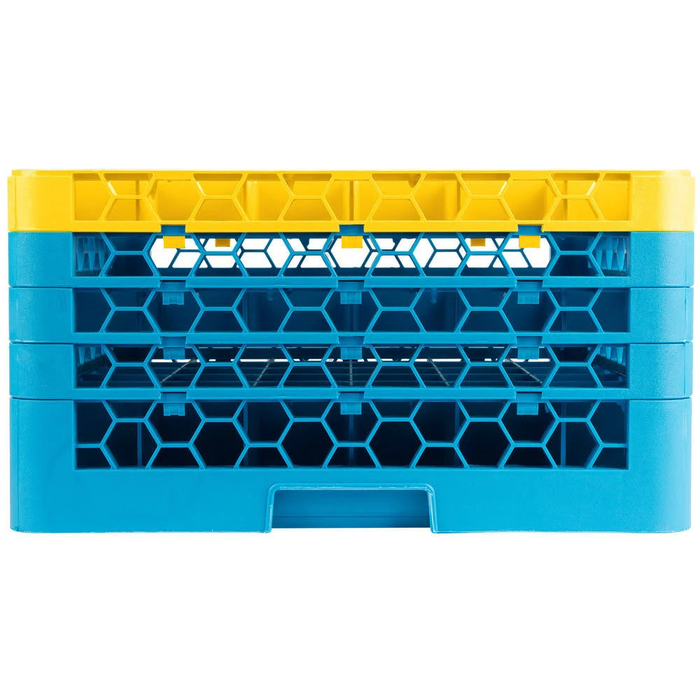 36 Compartment Yellow Glass Rack with 4 Extenders J380239