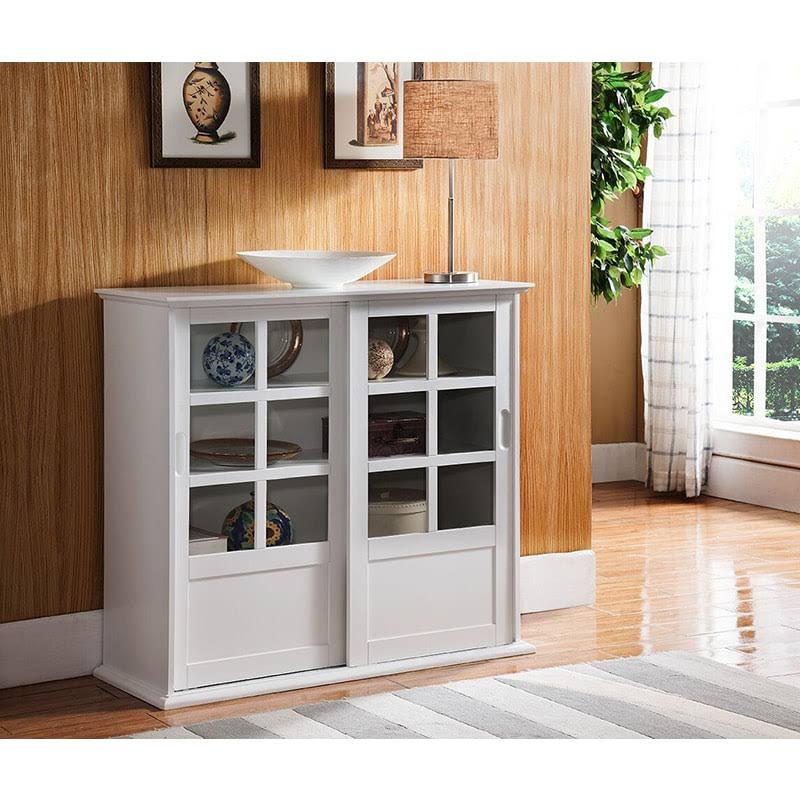 White Wood Curio Table E65003