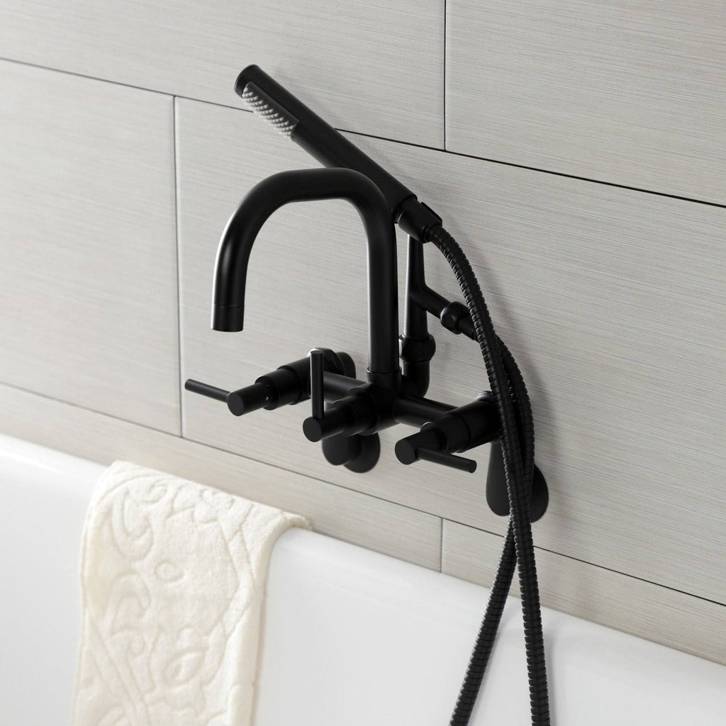 Brushed Nickel Wall Mount Clawfoot Tub Faucet P116952