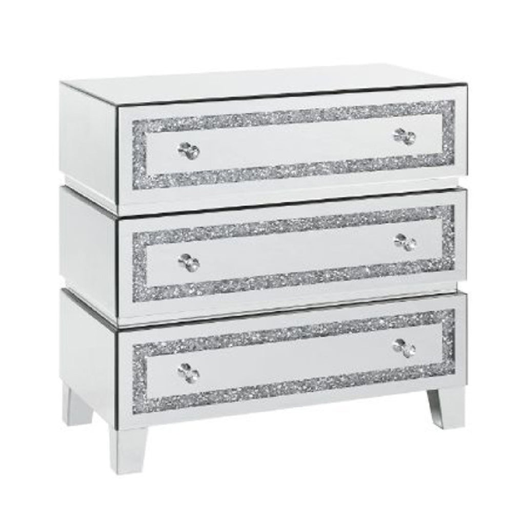 Silver Storage Cabinet with 3 Drawers T433569