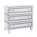 Silver Storage Cabinet with 3 Drawers T433569