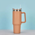 40 oz Insulated Stainless Steel Tumbler with Handle and Straw lid L67172