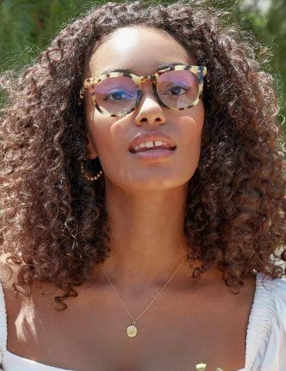 Cream Tortoise Blue Light Glasses N159