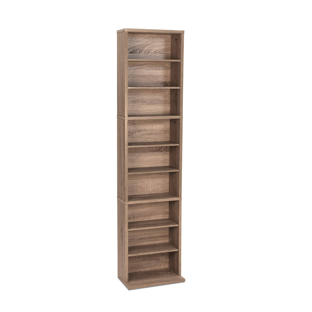 Weathered Oak Adjustable Media Cabinet Z68608