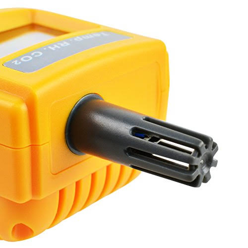 Yellow Digital Carbon Dioxide Temperature Humidity NDIR Sensor Tester P256803
