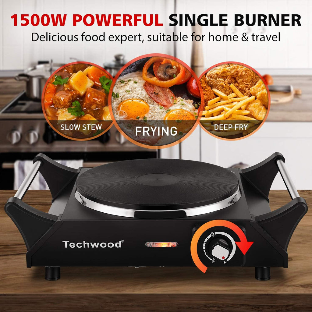 Red 1500W Countertop Single Burner Hot Plate X3686