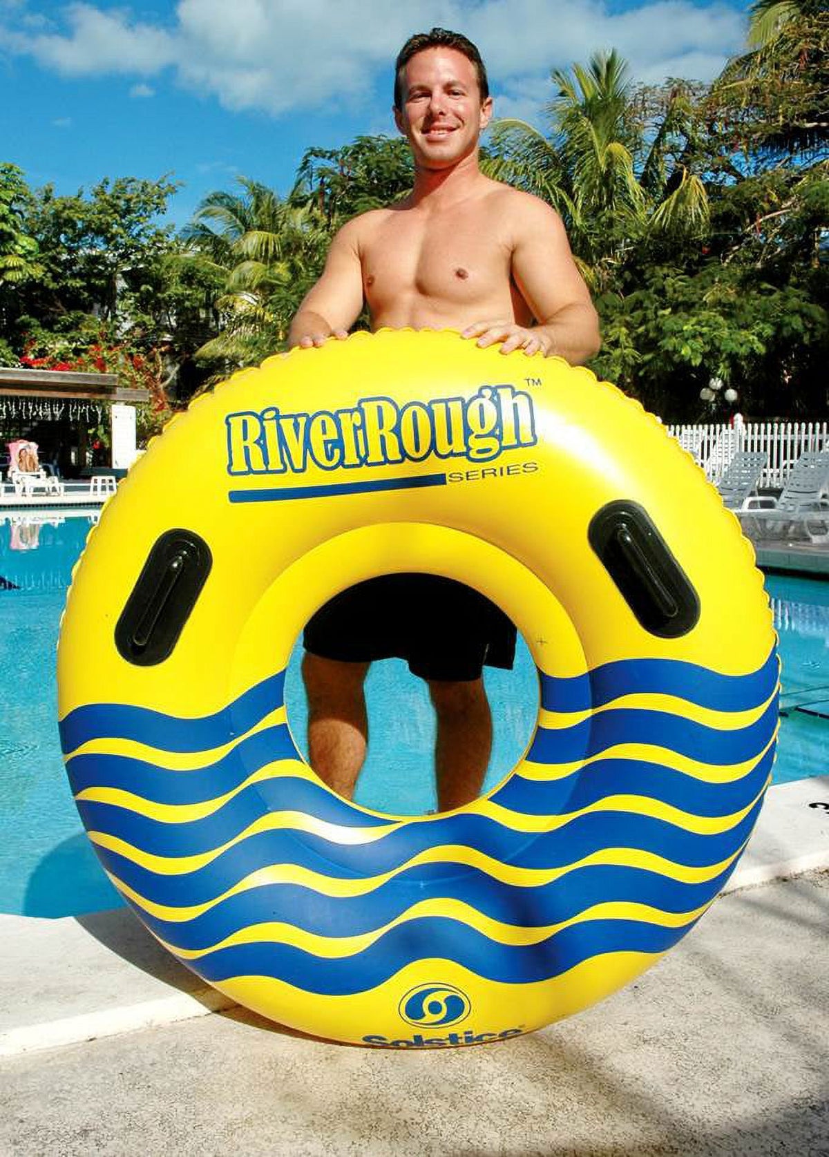2 NEW Swimline 17035ST Swimming Pool River Rough 48" Heavy Duty Floating Tubes D67744