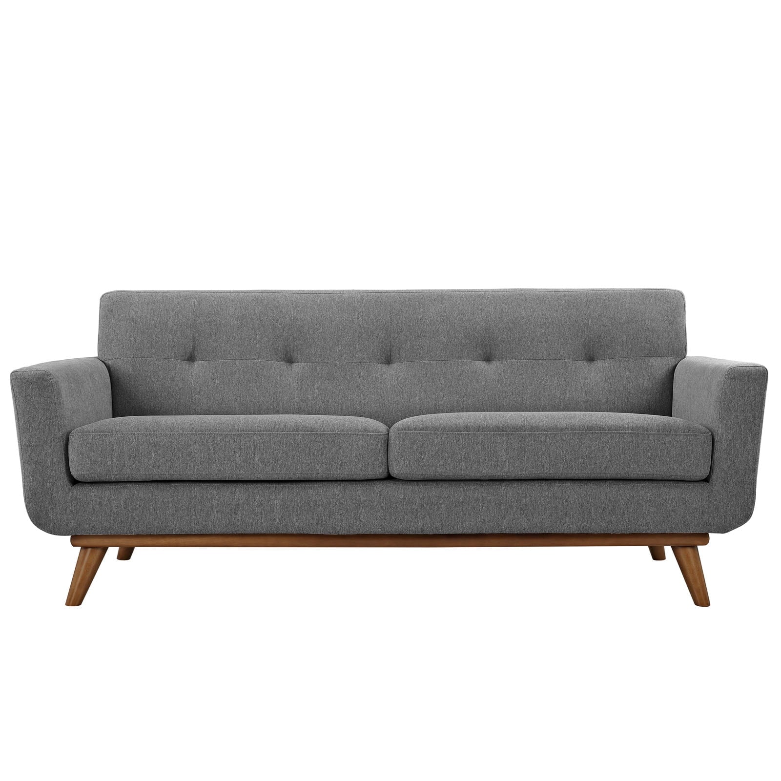 Grey Fabric Loveseat and Sofa Set of Two D258343