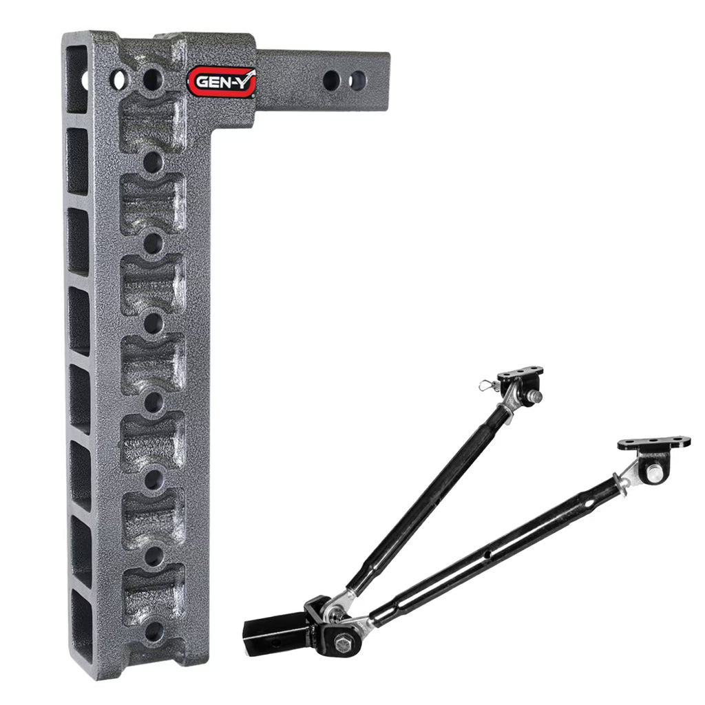 Adjustable 17.5" Drop Hitch with Stabilizer Kit for 2" Receiver I258797