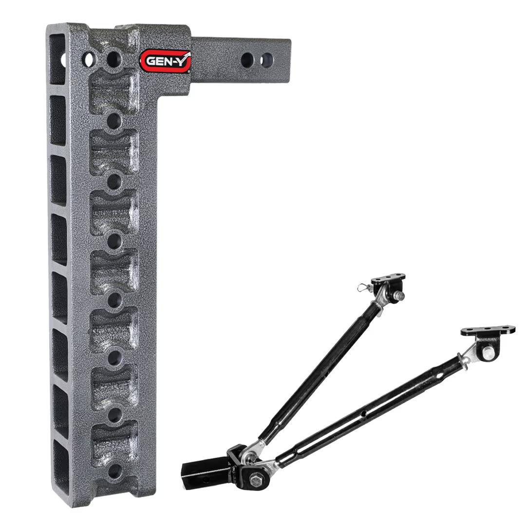 Adjustable 17.5" Drop Hitch with Stabilizer Kit for 2" Receiver I258797