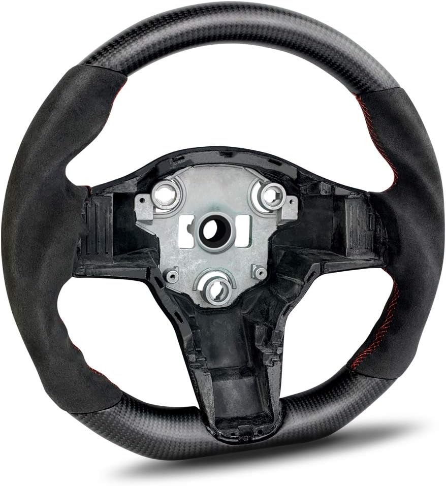 Forged Carbon Fiber Texture Steering Wheel for Tesla Model 3 Model Y U280649