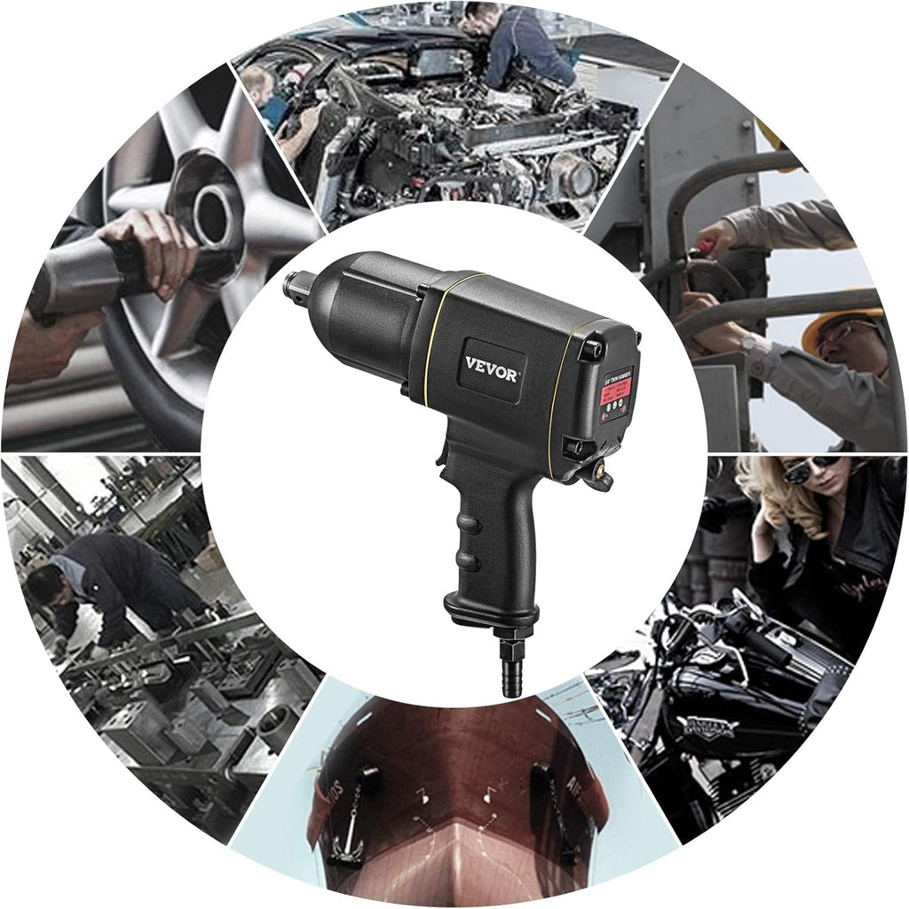 3/4 Inch Pneumatic Impact Wrench with 3-Speed Control Max 5600RPM B52964