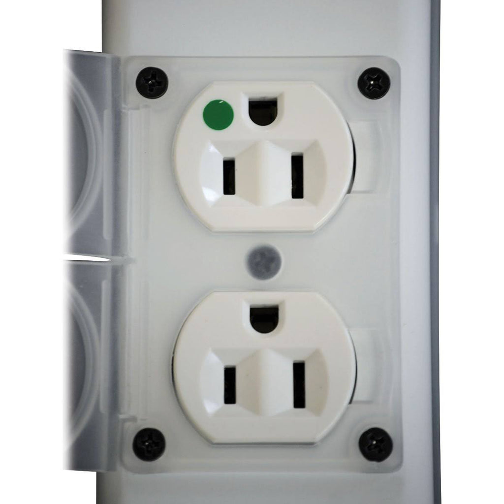 Metal 4 Outlet Surge Protector Power Strip J5528