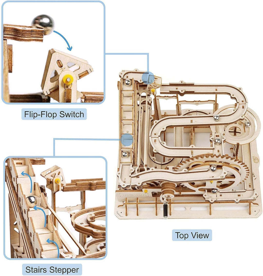 3D Wooden Puzzles Marble Run Kit Treasure Box Pack of 2 E1852