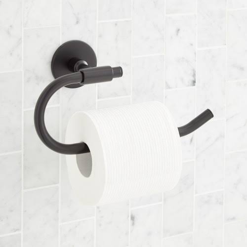Black Brass Toilet Paper Holder C22022
