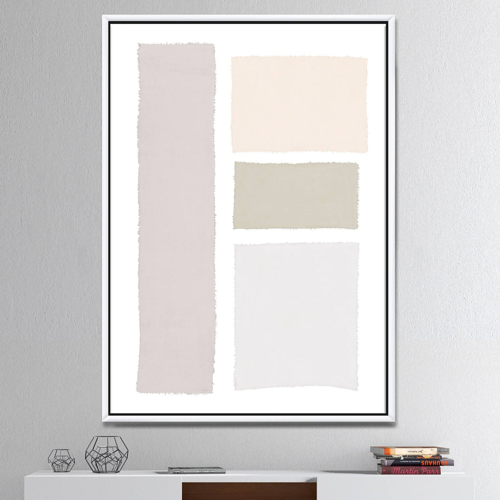 Brown Modern Geometric Framed Canvas M847012