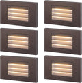 6 Pack White Die-cast Aluminum LED Step Lights N1438