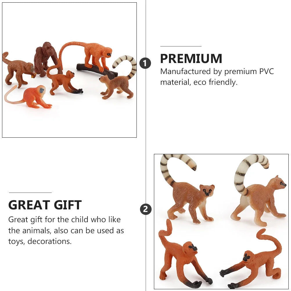 Solid Long-tailed Monkey Decoration Toy M4684