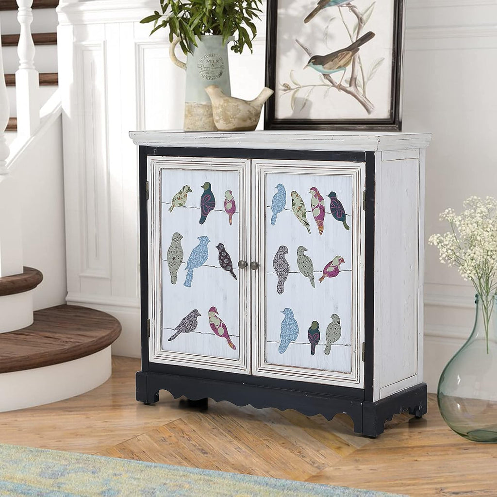 Carved Accent Cabinet with Doors Y973688