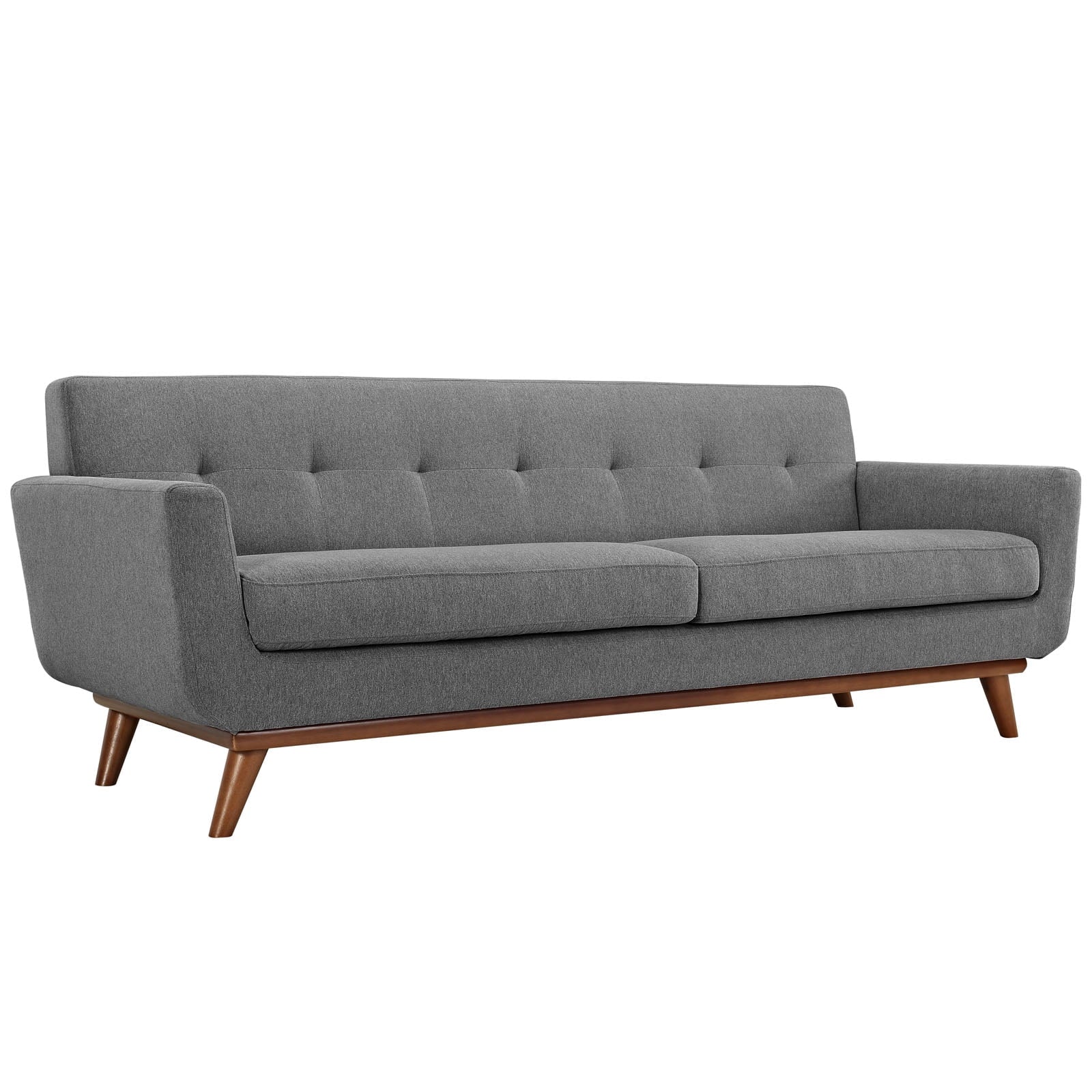 Grey Fabric Loveseat and Sofa Set of Two D258343
