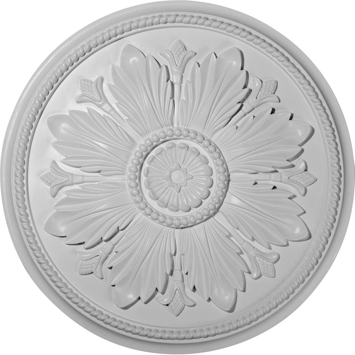23 5/8x22OD x 1 1/2x22P Ceiling Medallion, Hand-Painted Brass D201