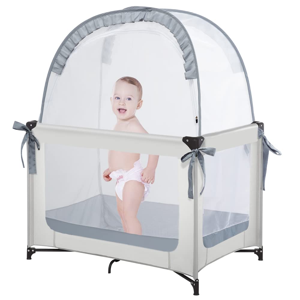 Pack N Play Tent, Pop Up Crib Net, Mesh Crib Canopy Pack of 2 A1257